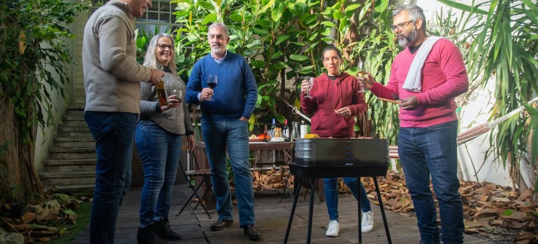 A group of friends having a barbecue in one of the best neighborhoods in Lorton VA.