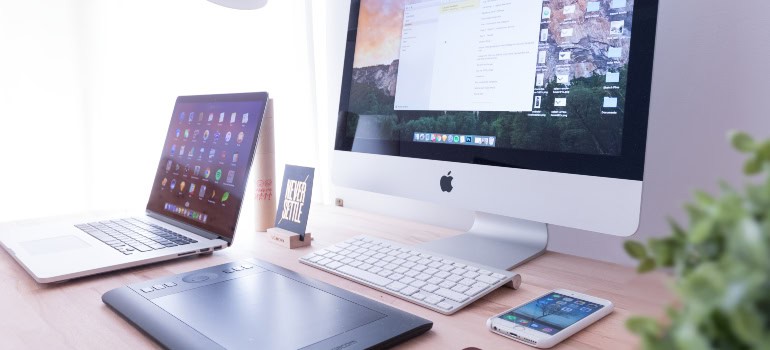 several smart devices on a desk