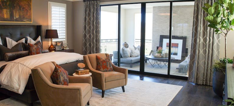 the interior of a luxury home 