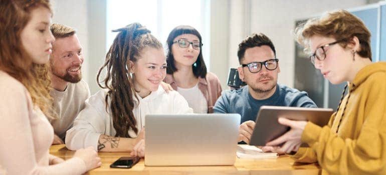 a group of IT specialists having a meeting