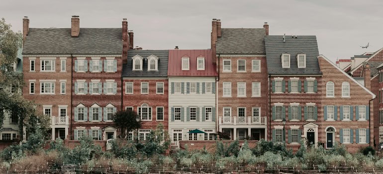 a row of buildings in Alexandria VA