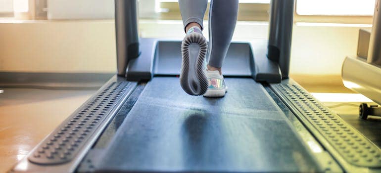 someone walking on a treadmill