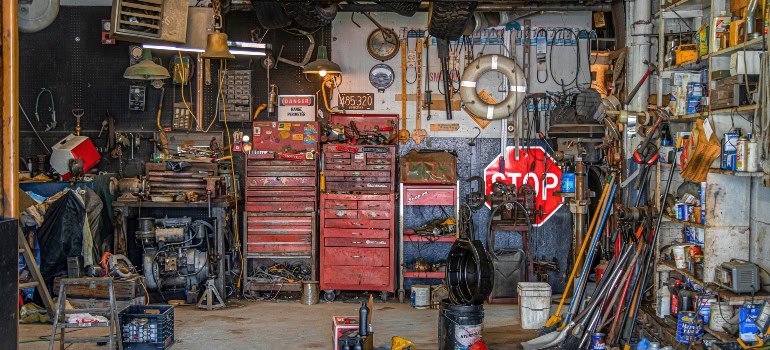 a garage full of stuff that needs to be sorted out